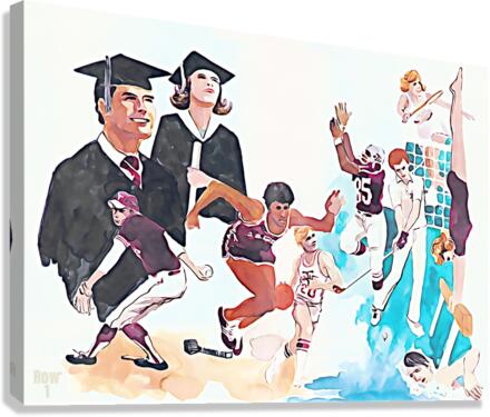 Retro Texas AM Sports Art Canvas Print