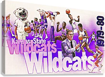1979 Kansas State Wildcats Basketball Art Canvas Print