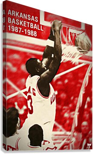 1987 Arkansas Razorbacks Basketball Art Remix Canvas Print