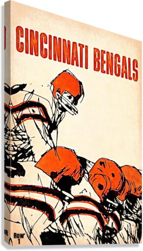 Retro Cincinnati Bengals Line of Scrimmage Art Canvas Print