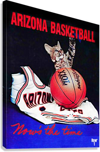 1984 Arizona Wildcats Basketball Remix Art Canvas Print