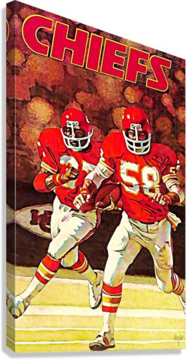 Retro Kansas City Chiefs Football Art Canvas Print