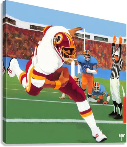 Retro 1980s Washington Redskins Football Art Canvas Print