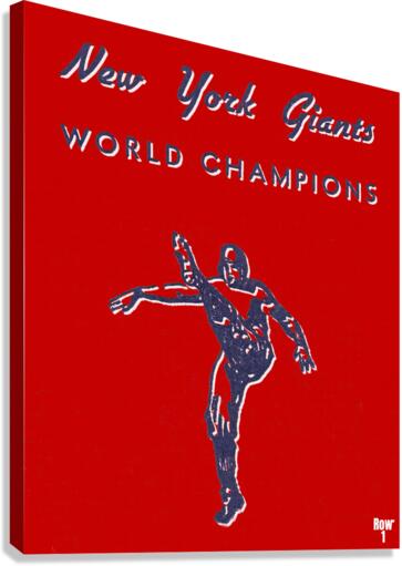 1939 New York Giants Football Art Remix Canvas Print