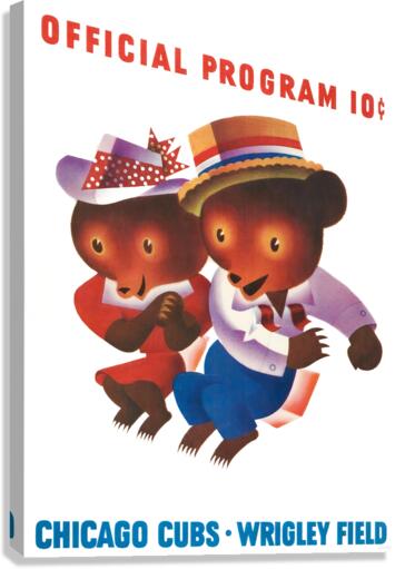 1961 Chicago Cubs Program Art Canvas Print