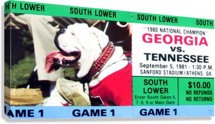 1981 Georgia vs. Tennessee  Canvas Print