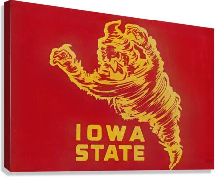 Vintage Iowa State Cyclone Art Canvas Print