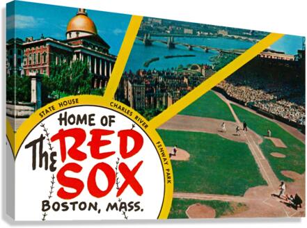 Charles River Fenway Park Red Sox Art Canvas Print