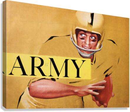 1959 Army Football Art by Artist Lon Keller Canvas Print