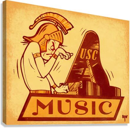 USC Music Cartoon Art Canvas Print