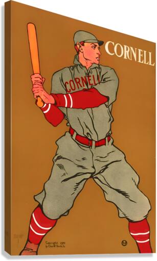 1908 Cornell Baseball Poster Canvas Print