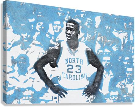 Michael Jordan North Carolina Art by Row One Brand Wall Art