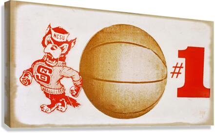 1983 NC State Basketball Number 1 Canvas Print