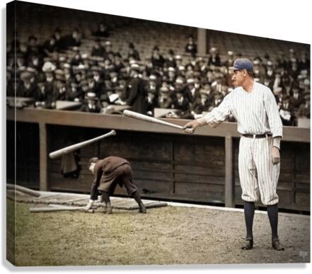1921 Babe Ruth Tossing Bat  Canvas Print
