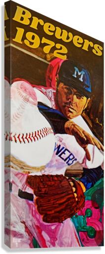 1972 Milwaukee Brewers Retro Art Canvas Print