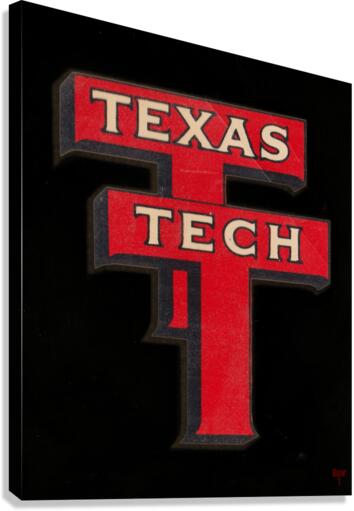 Vintage Texas Tech Art Canvas Print
