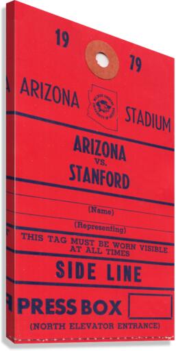 1979 Arizona Wildcats Football Press Pass Art Canvas Print