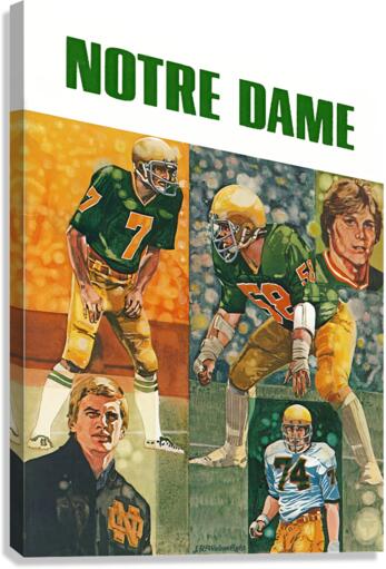 1978 Notre Dame Football Art Remix  Canvas Print