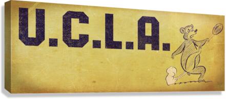 Vintage UCLA Bruins Football Cartoon Canvas Print