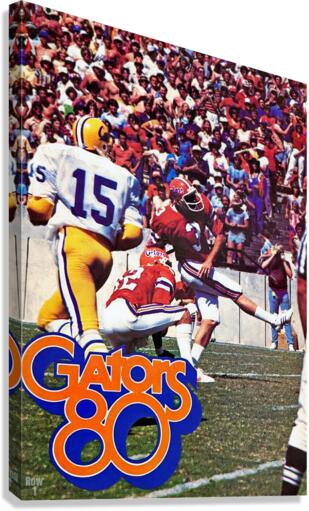 1980 Florida Gators Football Art Remix Canvas Print