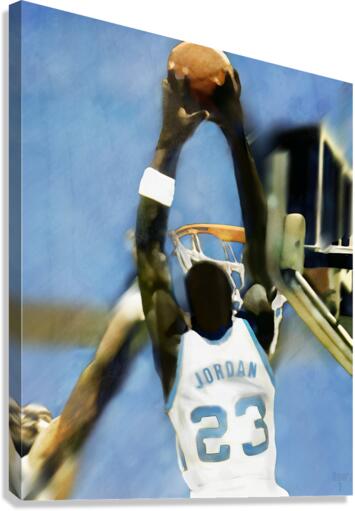 Michael Jordan Two Handed Dunk  Canvas Print