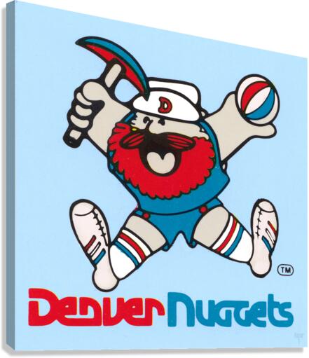 1979 Denver Nuggets Throwback Logo Art Canvas Print