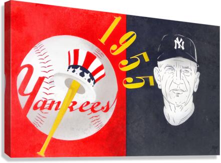 1955 New York Yankees Art Canvas Print