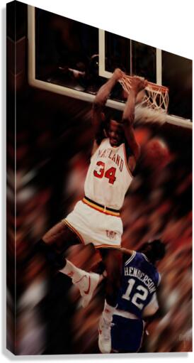 Len Bias Reverse Dunk Canvas Print