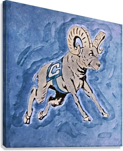 Retro Seventies North Carolina Ram Art Canvas Print