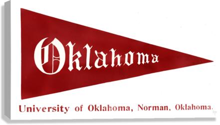 1906 University of Oklahoma Pennant Art Canvas Print