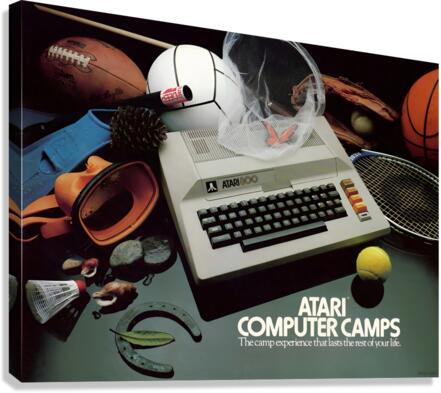 Retro Atari Computer Camp Advertisement Canvas Print