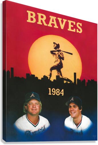 1984 Atlanta Braves Remix Art Canvas Print