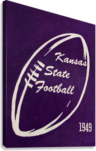 1949 Kansas State Wildcats Football Art Canvas Print