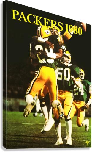 1980 Green Bay Packers Football Art Canvas Print