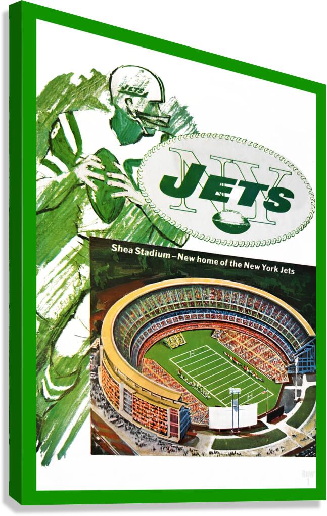 1964 New York Jets Remix Art Canvas Print