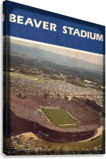 1984 Beaver Stadium Viewfinder Art Canvas Print