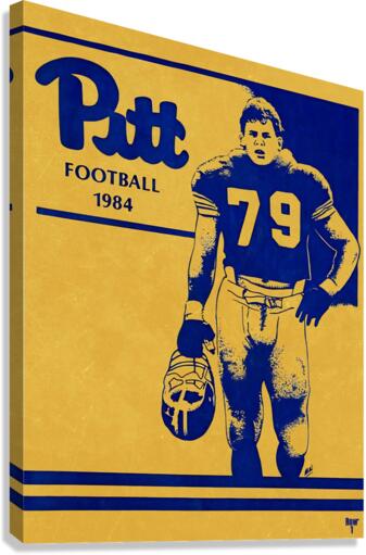 1984 Pitt Panthers Football Art Canvas Print