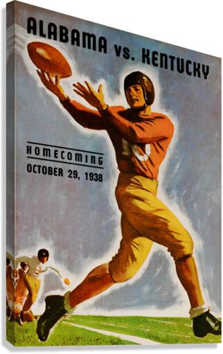 1938 Alabama vs. Kentucky Canvas Print