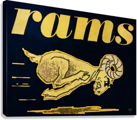 Sixties Rams Throwback Art Canvas Print