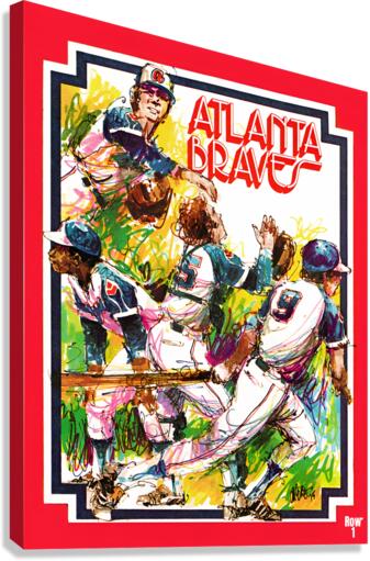 1975 Atlanta Braves Throwback Art Canvas Print