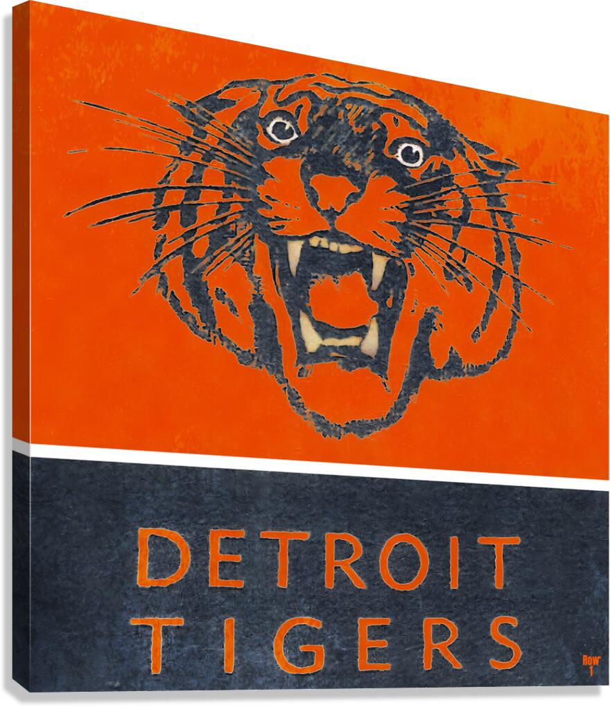 Vintage Detroit Tigers Art  Canvas Print