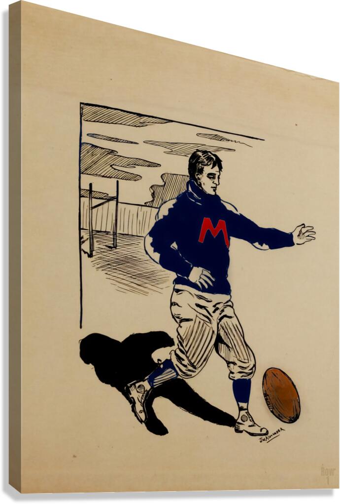 Early 1900s Ole Miss Football Art Canvas Print