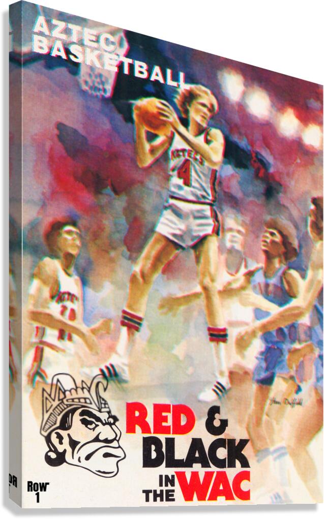 1978 San Diego State Aztecs Basketball Art  Canvas Print