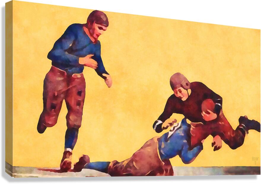 1920 Gridiron Action Canvas Print
