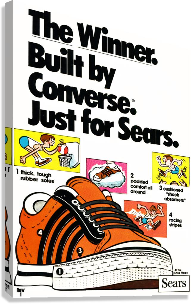 1974 Converse Winner Sears Shoe Ad by Row One Brand Wall Art