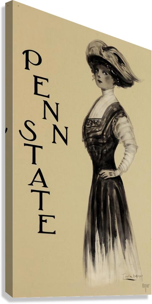 Early 1900s Penn State Coed Art Canvas Print