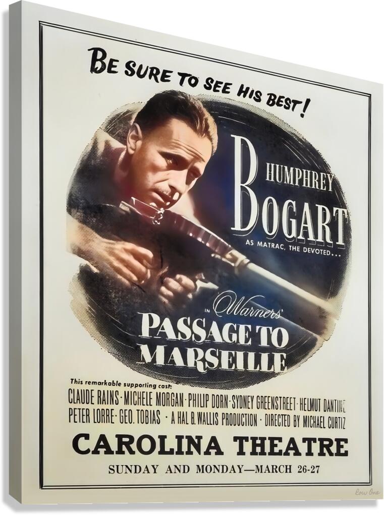 Humphrey Bogart in Passage to Marseille Canvas Print