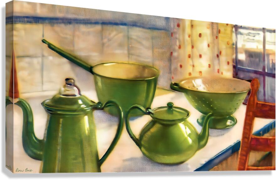 1920s kitchen art Canvas Print