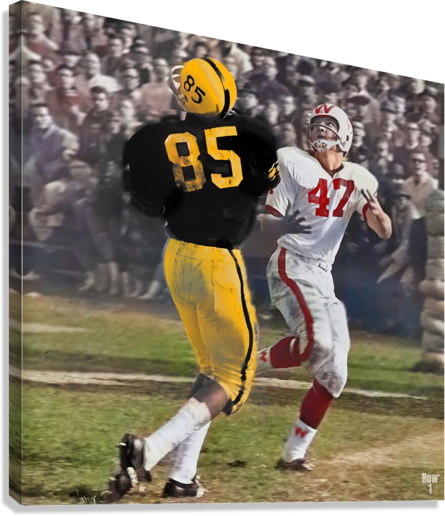 1961 Iowa Hawkeyes Touchdown Catch Art Canvas Print