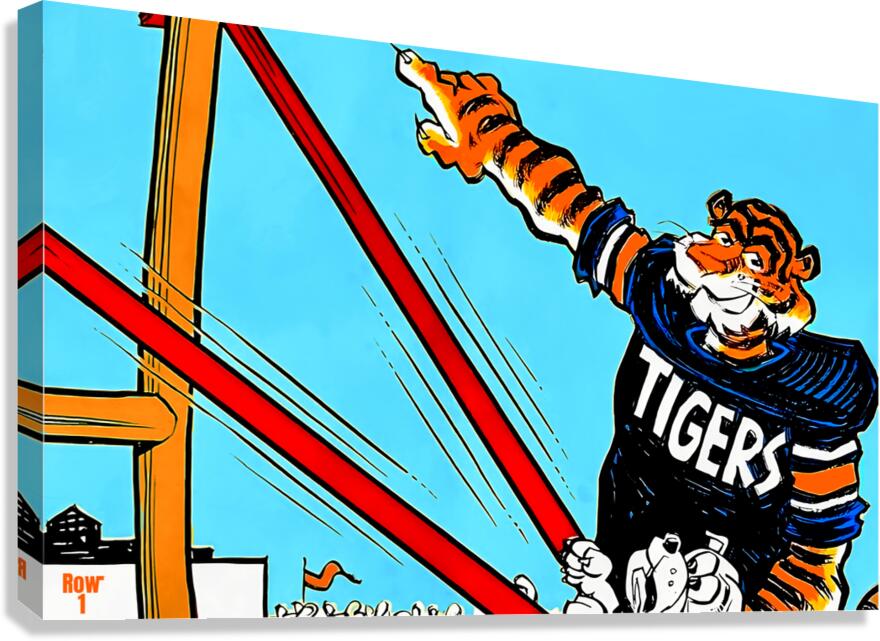 Auburn Phil Neel Georgia Cartoon Canvas Print